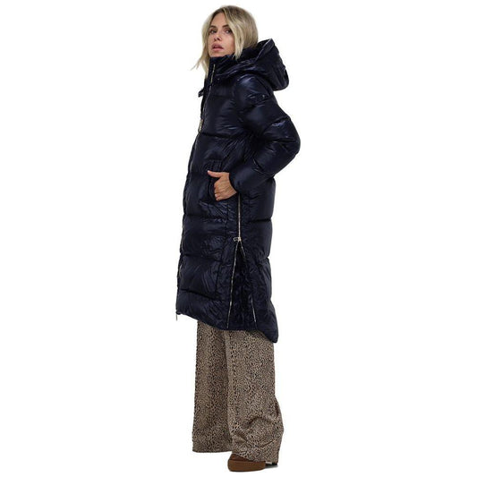 People Of Shibuya Blue Polyester Jackets & Coat PE-13573-IT44|L