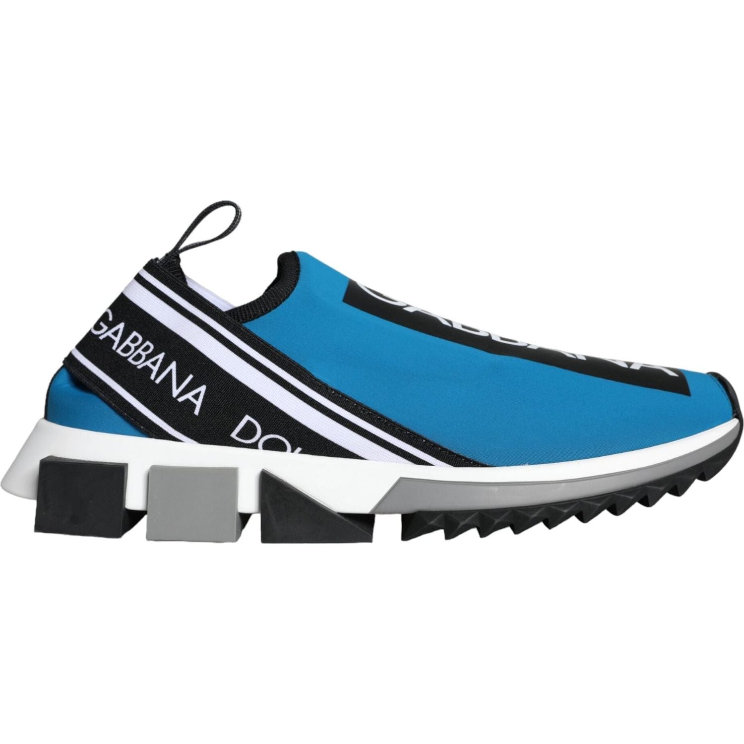 حذاء رياضي رجالي من دولتشي آند غابانا بشعار أزرق منخفض الرقبة من سورينتو