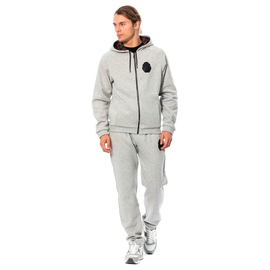 Billionaire Italian Couture Gray Cotton Hooded Sweatsuit TSH1600-4