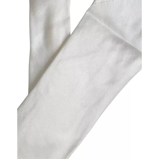 Dolce & Gabbana White 100% Silk Adjustable Necktie Men Bowtie