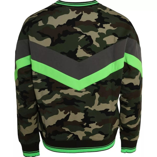 Dolce & Gabbana Multicolor Camouflage Sweatshirt Sweater TSH86428-52