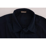 John Galliano Blue Casual Cotton Long Sleeve Shirt TSH1216-3