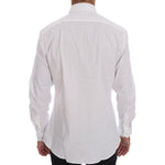 Moschino White Cotton Stretch Slim Fit Dress Shirt TSH1386-2