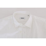Moschino White Cotton Stretch Slim Fit Dress Shirt TSH1386-2