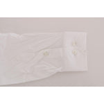 Moschino White Cotton Stretch Slim Fit Dress Shirt TSH1386-2