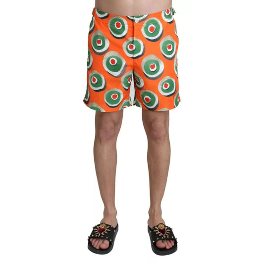 Dolce & Gabbana Orange Cupcake Beachwear Shorts Swimwear BIK1087-IT4