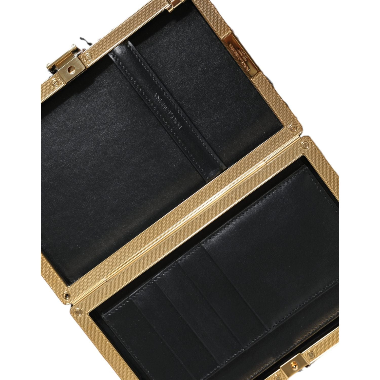 حقيبة كلاتش من دولتشي آند غابانا متعددة الألوان من التويد مزينة بالزهور للحفلات المسائية