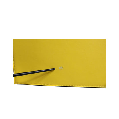 MSGM Yellow Leather Logo Crossbody Sling Shoulder Bag MSGM