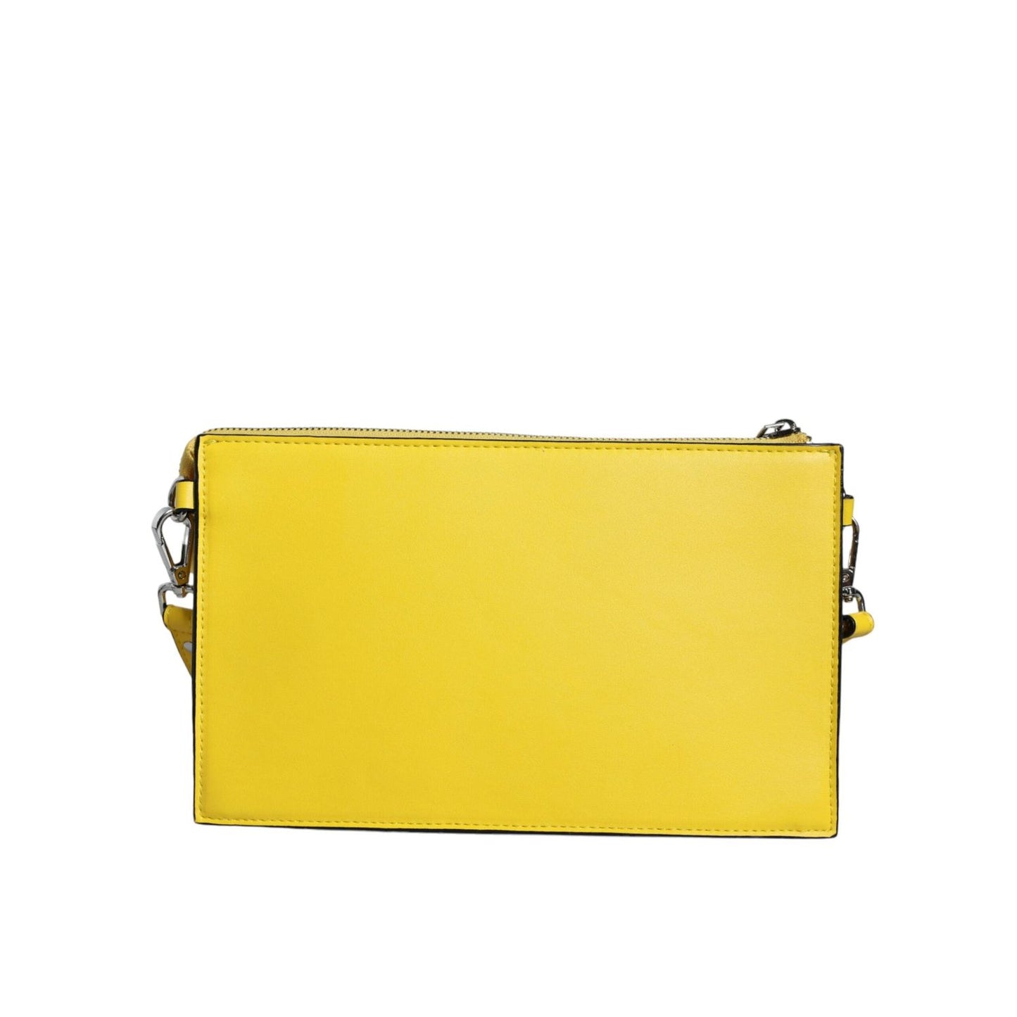MSGM Yellow Leather Logo Crossbody Sling Shoulder Bag MSGM