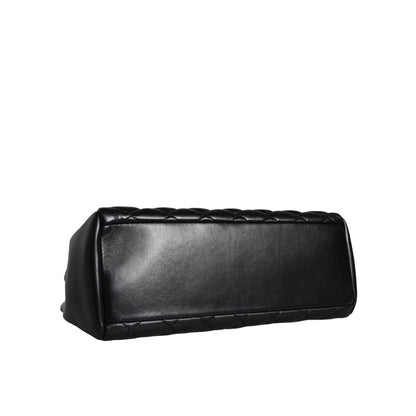 Versace Black Quilted Nappa Leather Shoulder Chain Strap Bag