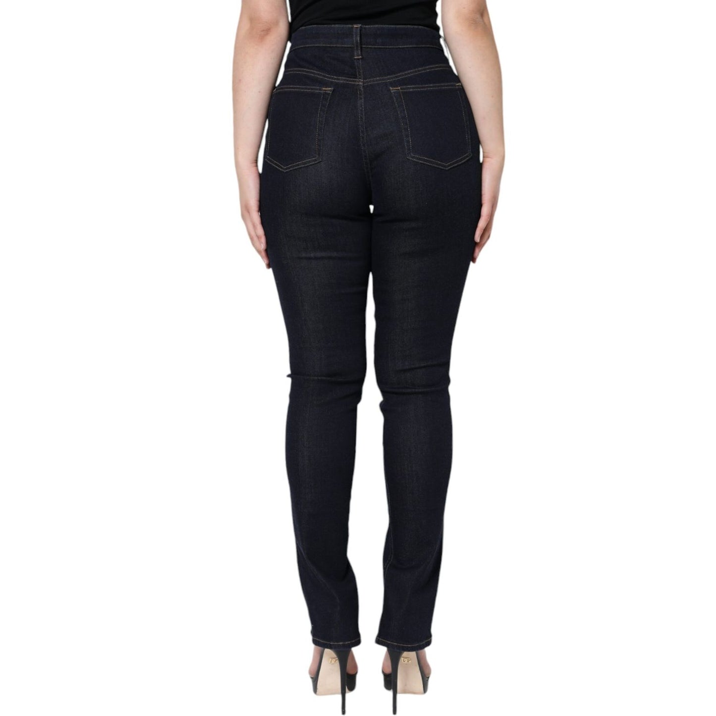Dolce & Gabbana Black Cotton Blend Skinny Denim Jeans