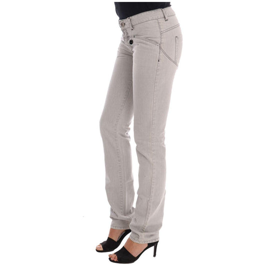 Costume National Gray Wash Cotton Slim Jeans SIG30122-1