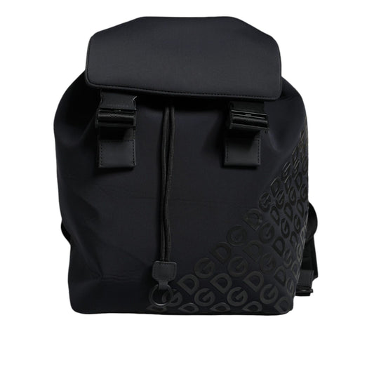 Dolce & Gabbana Black DG Mania Neoprene Travel Back Pack Bag BAG4104