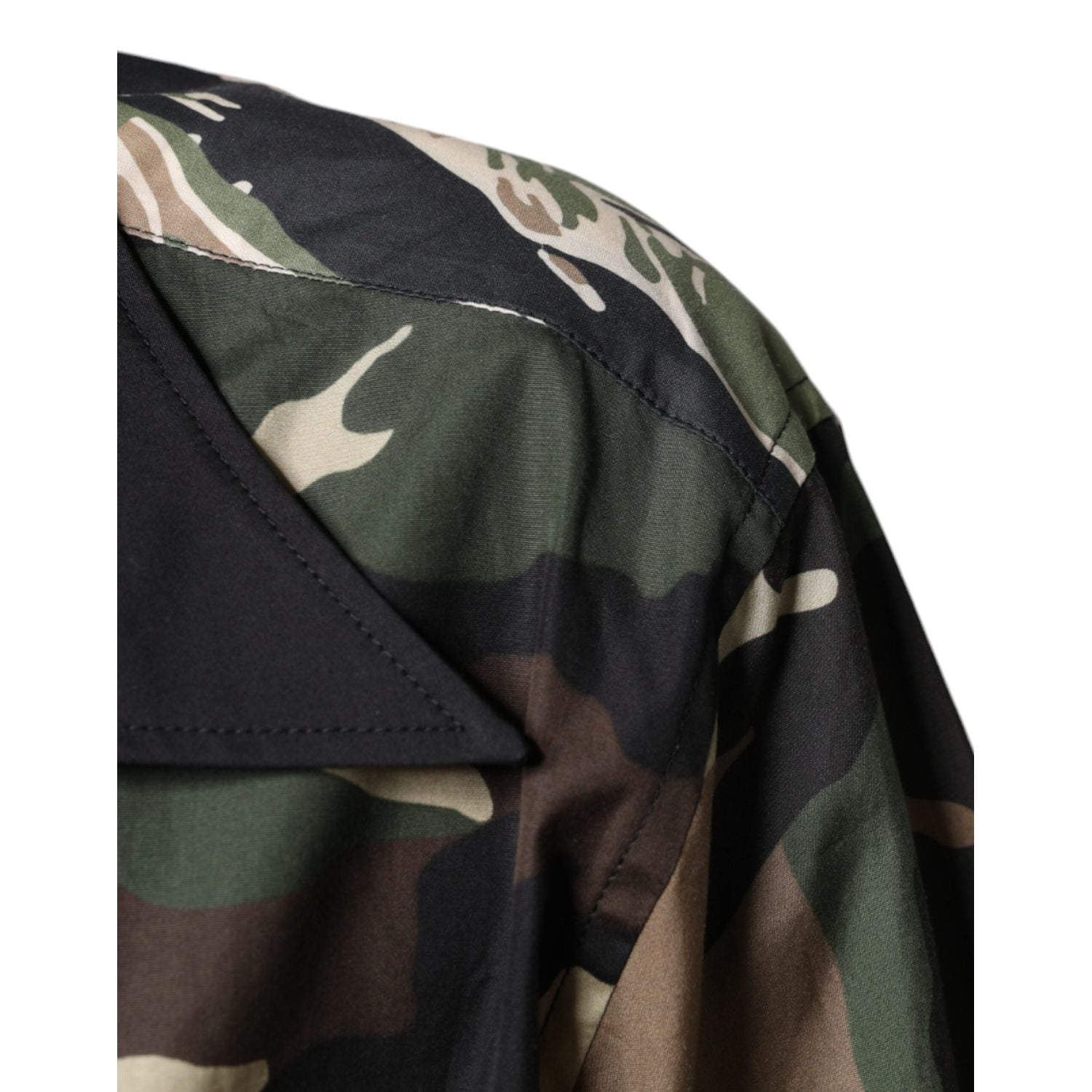 Dolce & Gabbana Multicolor Camouflage Button Down Men Casual Shirt