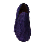 Dolce & Gabbana Plush Purple Sheep Fur Loafers Dolce & Gabbana Midnight Blue