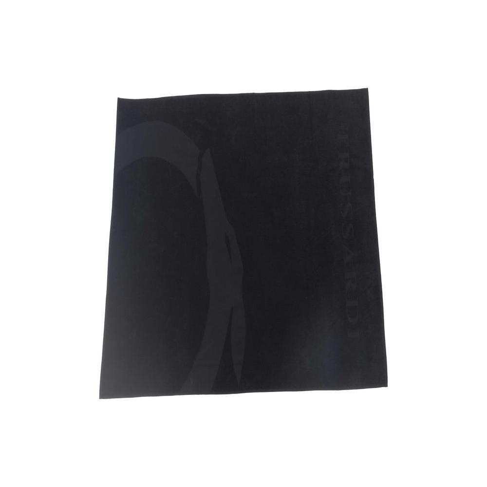 Trussardi Beachwear Black Cotton Beach Towel