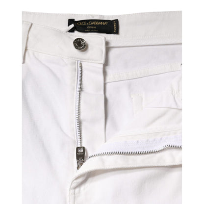Dolce & Gabbana White Cotton Stretch AUDREY Skinny Jeans