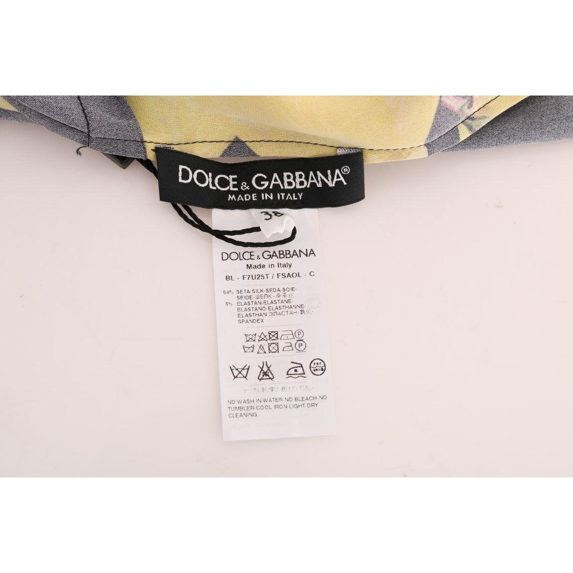 西西里柠檬印花真丝衬衫