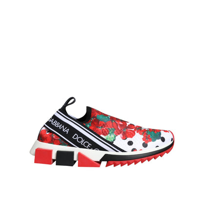 Dolce & Gabbana Multicolor Geranium Sorrento Sneakers Shoes