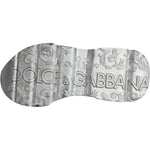 Dolce & Gabbana Silver White Daymaster Low Top Sneakers Shoes LA11824-38