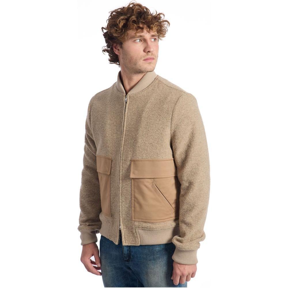 Roberto Pepe Luxury Beige Wool Men's Jacket