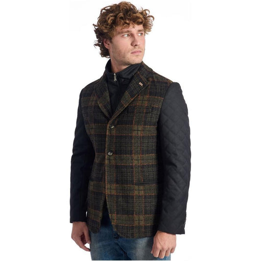 Roberto Pepe Luxury Brown Wool Men's Jacket