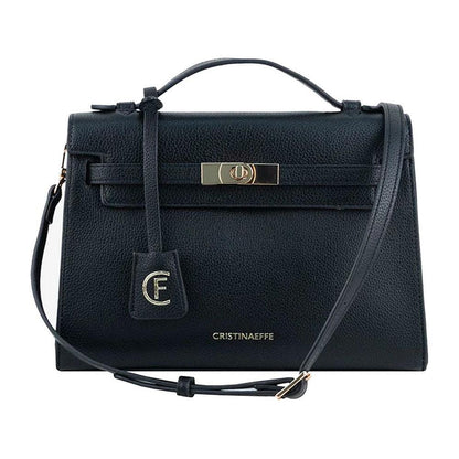 CRISTINAEFFE Black Artificial Leather Women Crossbody Bag