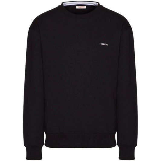 Valentino Black Cotton Sweater VA-14239-XL