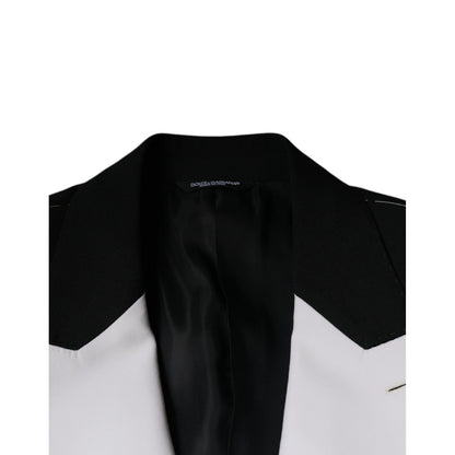 Dolce & Gabbana Black White Single Breasted Dress Blazer