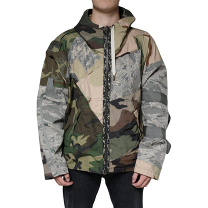 Dolce & Gabbana Multicolor Camouflage Full Zip Hooded Jacket