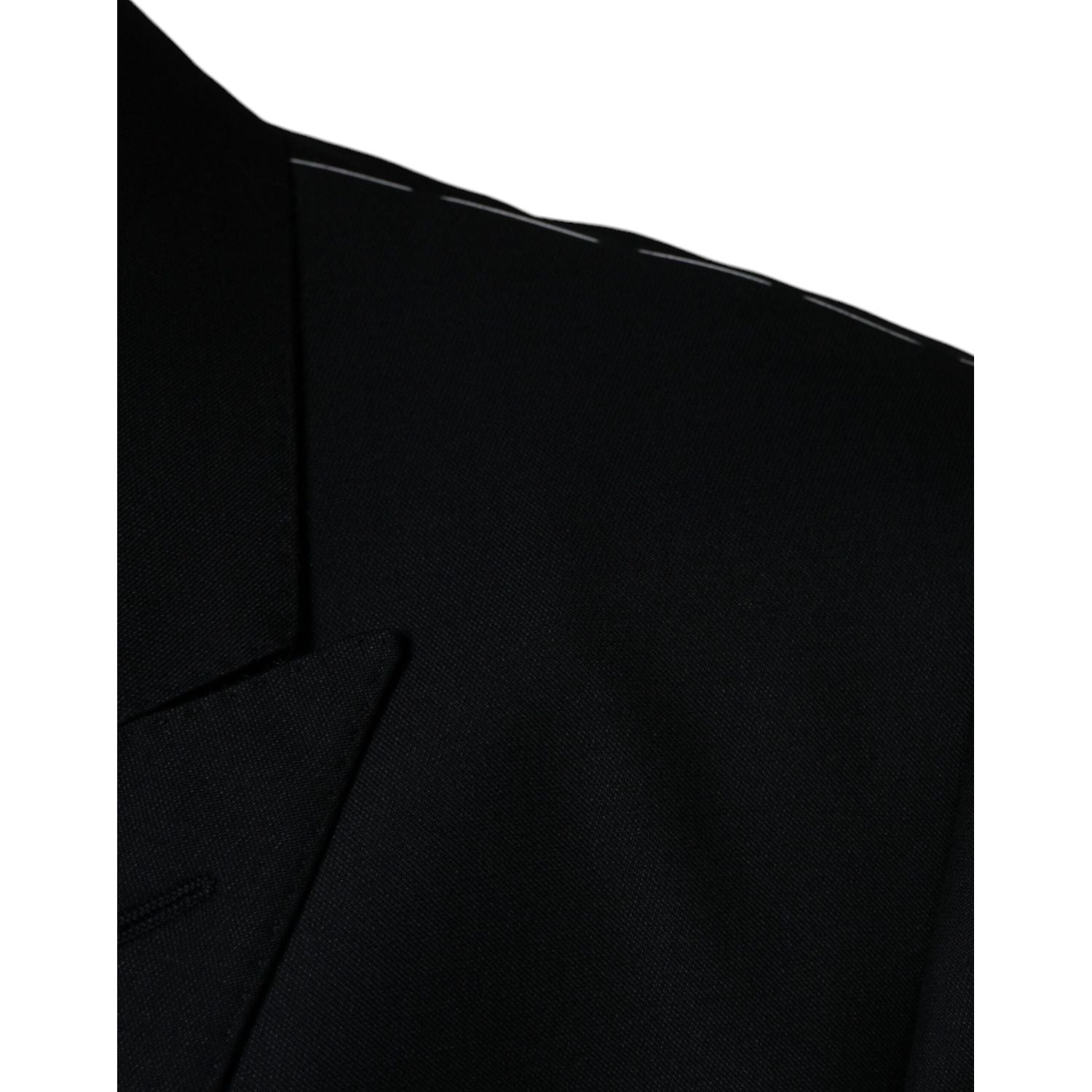 Dolce & Gabbana Black Wool Single Breasted Men Coat Blazer