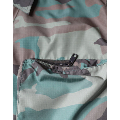 Dolce & Gabbana Multicolor Camouflage Button Down Shirt