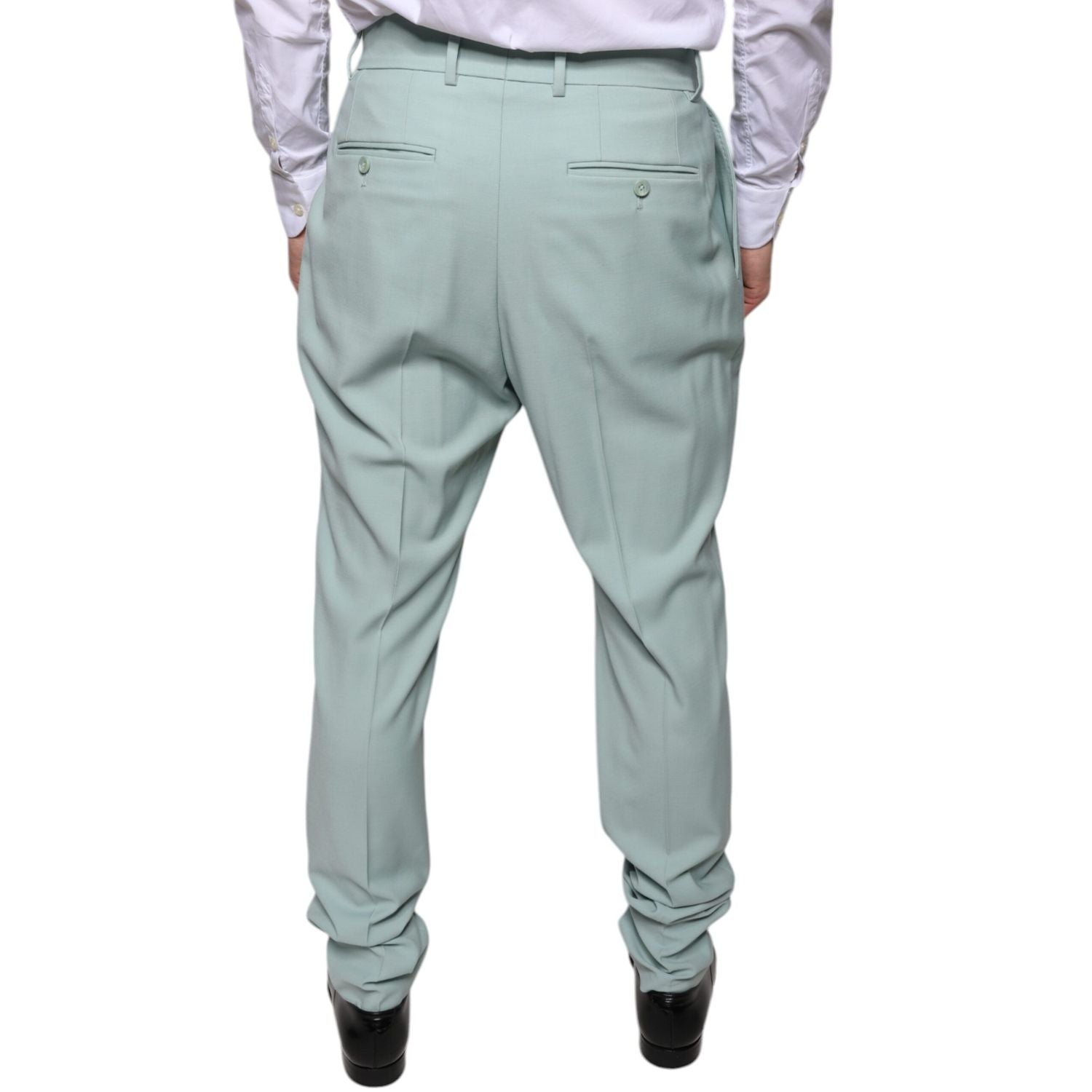 Dolce & Gabbana Mint Green Cotton Dress Pants