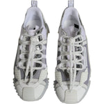 Dolce & Gabbana White Silver Low Top NS1 Sneakers Shoes MV6238-43