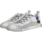 Dolce & Gabbana White Silver Low Top NS1 Sneakers Shoes MV6238-43