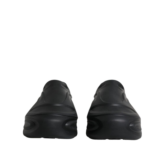 Dolce & Gabbana Black Foiled Rubber Toy Low Top Sneakers Shoes