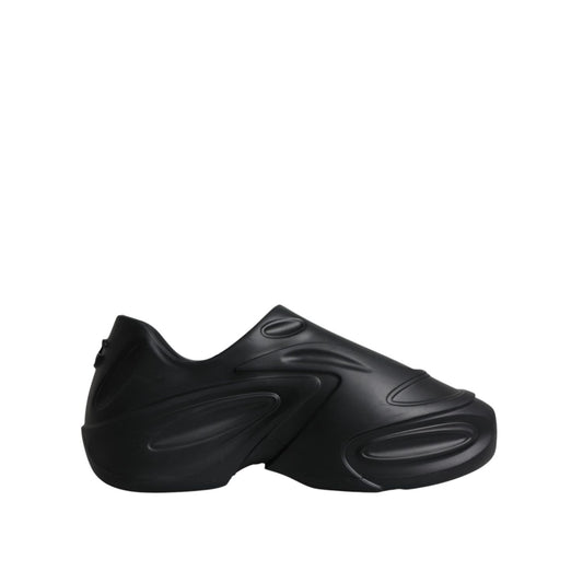 Dolce & Gabbana Black Foiled Rubber Toy Low Top Sneakers Shoes