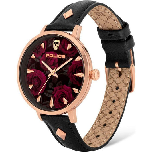 Police Black Leather Watch POPL16034MSR02AC