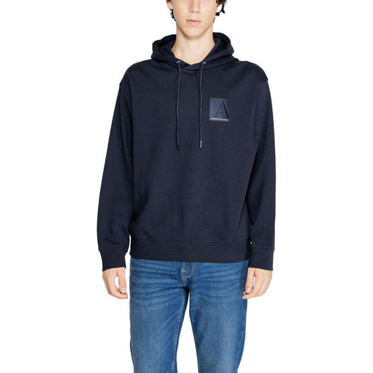 Armani Exchange Blue Cotton Hoody AR-14712600010-IT44 | S