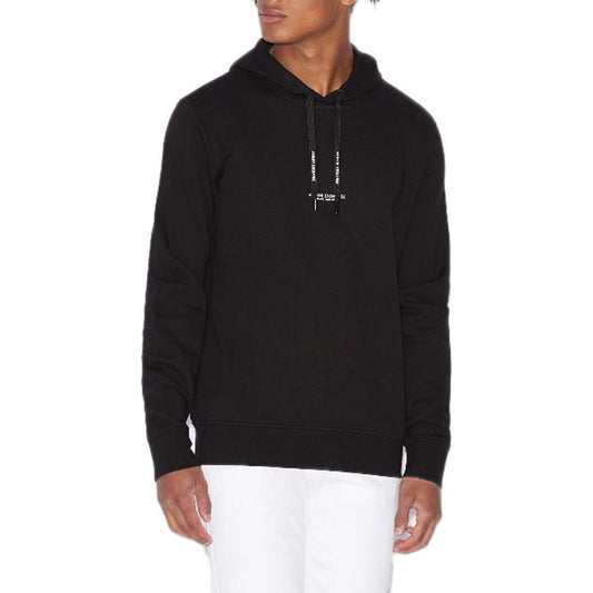 Armani Exchange Black Cotton Hoody AR-4516900009-IT42 | XS