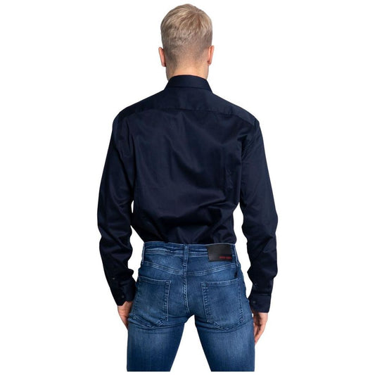 Armani Exchange Blue Cotton Shirt AR-6516400010-IT44 | S
