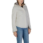 Suns Cream Polyester Jackets & Coat SU-15737200143-XL