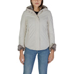 Suns Cream Polyester Jackets & Coat SU-15737200143-XL