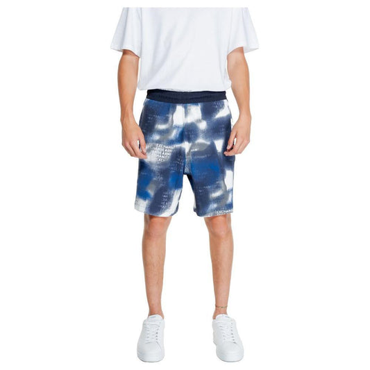 Armani Exchange Blue Cotton Bermuda