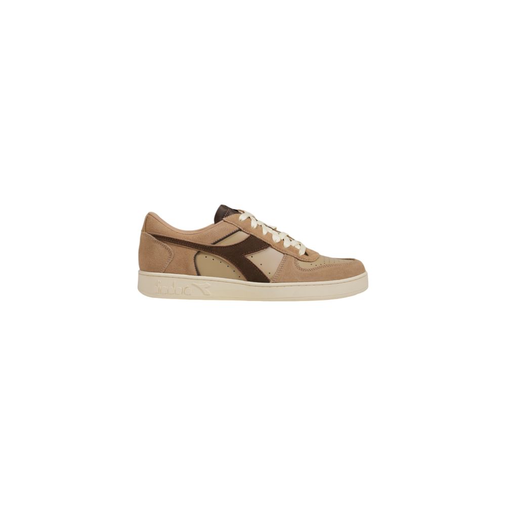 Diadora Beige Leather Low Top Sneakers