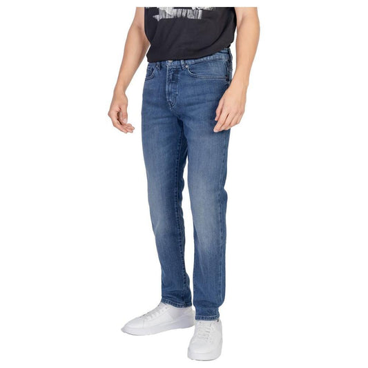 Hugo Boss Blue Cotton Relaxed Fit Jean BO-14898100237-W40 | L32