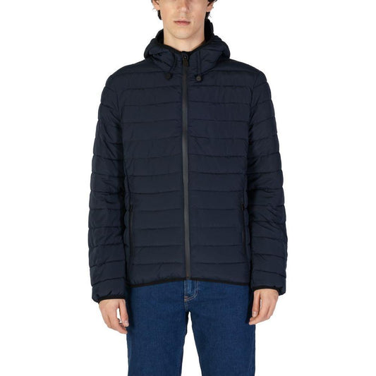 Suns Blue Polyester Jackets & Coat SU-15734300010-3XL