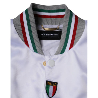 Dolce & Gabbana Multicolor Italia Button Down Bomber Jacket