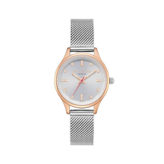 Ted Baker Silver Stainless Steel Dress Watch