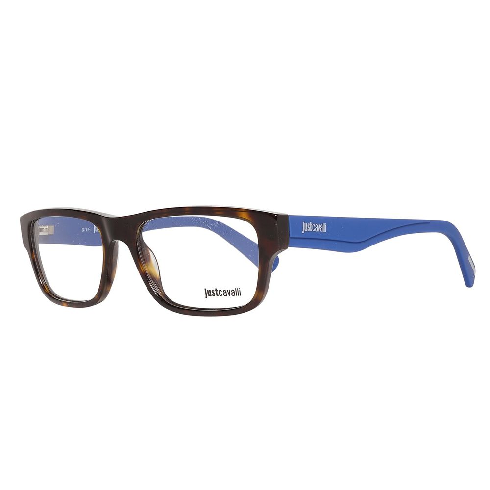 Just Cavalli Brown Plastic Frames with blue temple, unisex model JC0761-052-52, size 52/16/140 mm.